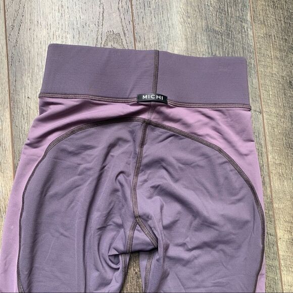Michi Glow High Waisted Leggings Luxury Activewear Lavender Purple XS - Picture 10 of 11